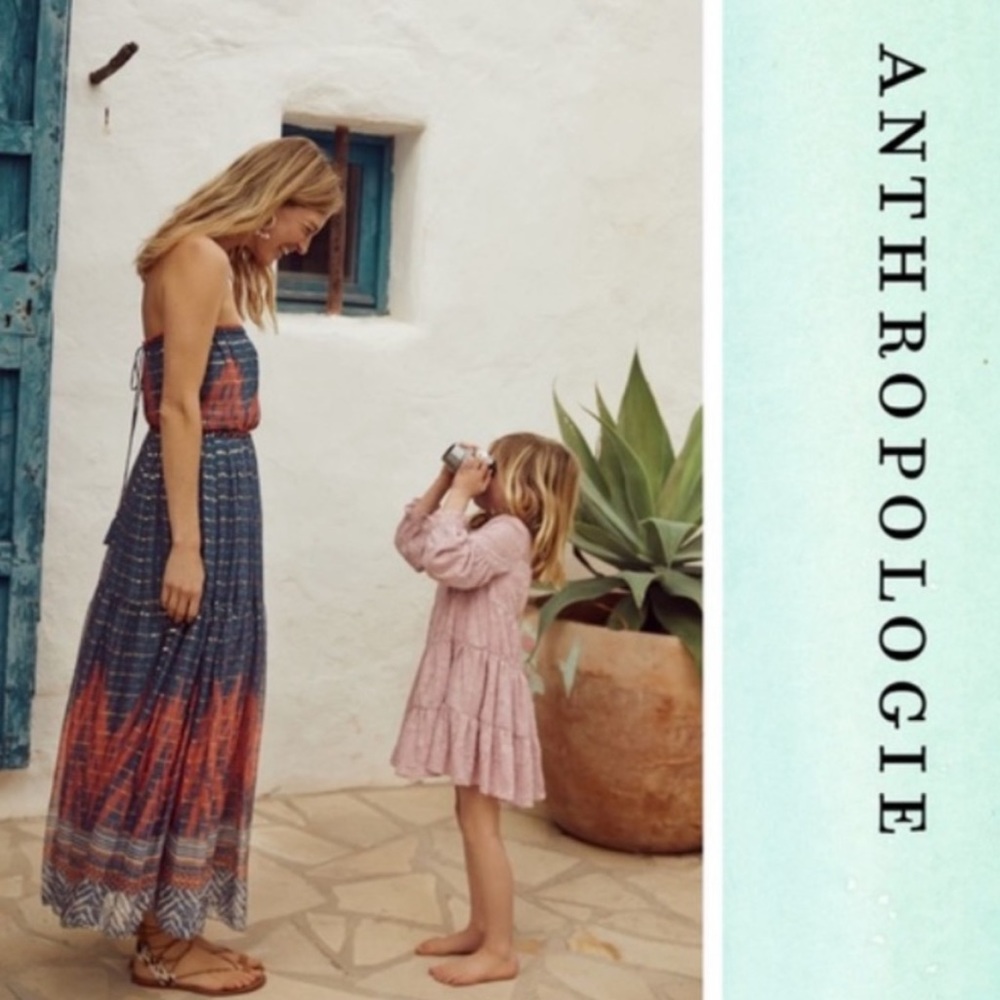 BNWT Anthropologie Verb Strapless Maxi Midi Dress Size 0 - Picture 1 of 7